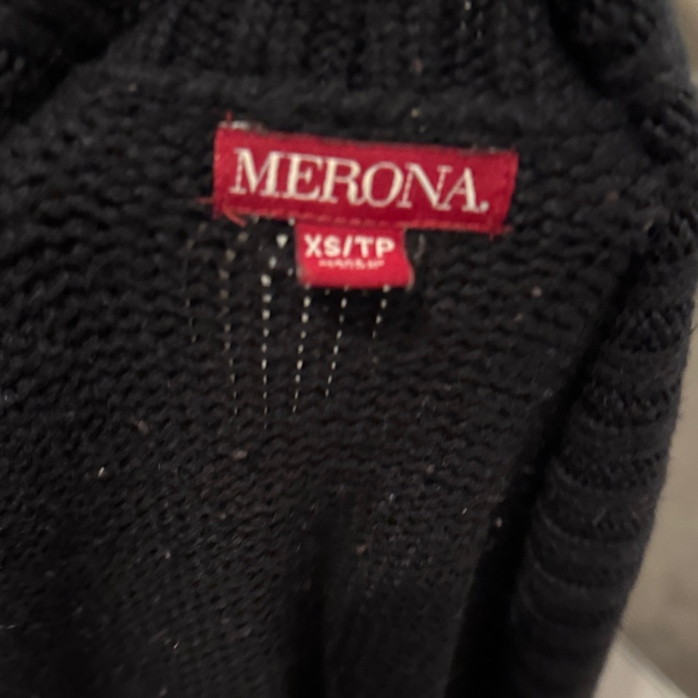 Merona Black Women's Cardigan with Toggle Closures - Picture 6 of 6